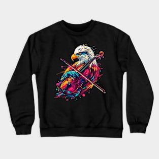 Eagle Playing Violin Crewneck Sweatshirt